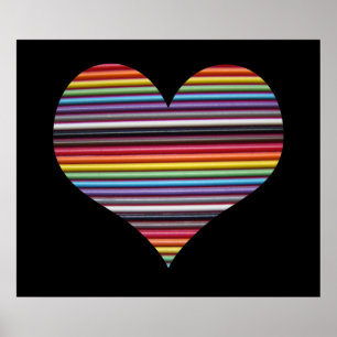 Rainbow Ribbon Cable Wall Poster