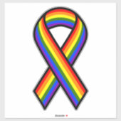 Rainbow Ribbon Custom-Cut Vinyl Sticker (Blatt)