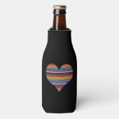 Rainbow Ribbon Kabel Herzflasche Drink Cooler Flaschenkühler (Flaschenvorderseite)