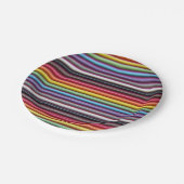 Rainbow Ribbon-Kabel Pappteller (Schrägansicht)