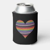Rainbow Ribbon Kabelherz kann Cooler trinken Dosenkühler (Kanne Rückseite)