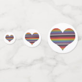Rainbow Ribbon Kabelherz Konfetti (Vorderseiten)