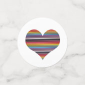 Rainbow Ribbon Kabelherz Konfetti (Klein Vorderseite)
