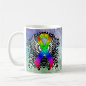 Rainbow Ribbon mit Flügeln Kaffeetasse (Links)