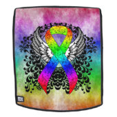Rainbow Ribbon mit Flügeln Rucksack (Abnehmbare Front)