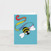 Rainbow Ribbon Note Card (Blank Inside) Dankeskarte (Vorderseite)
