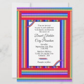 Rainbow Ribbon Wedding Einladung (Vorderseite)