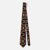 Rainbow Ribbons Abstract Neck Tie Krawatte (Vorderseite)
