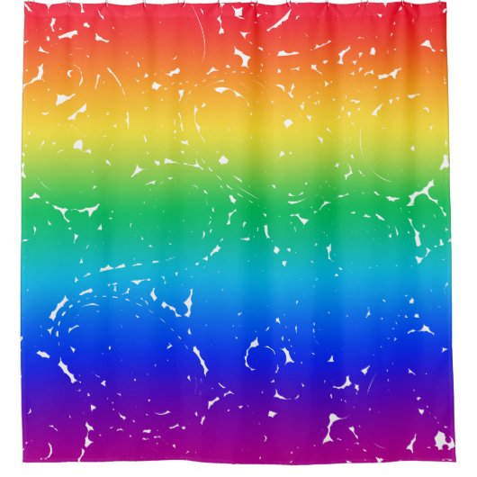 Rainbow-Riesenpaisley Duschvorhang (Vorderseite)