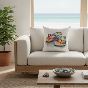 Rainbow-Riff-Flipp-Flops Kissen