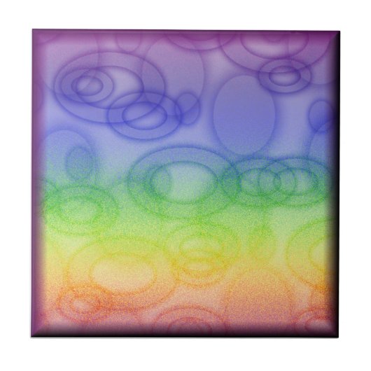 Rainbow Rings Fliese (Vorderseite)