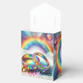 Rainbow Rings Gay Lesbian Gastgeschenke Hochzeiten Geschenkschachtel (Geöffnet)