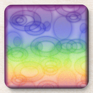 Rainbow Rings Getränkeuntersetzer