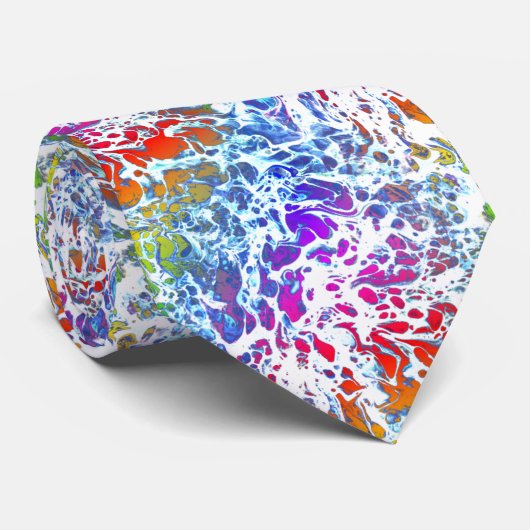 Rainbow Ripple Krawatte (Gerollt)