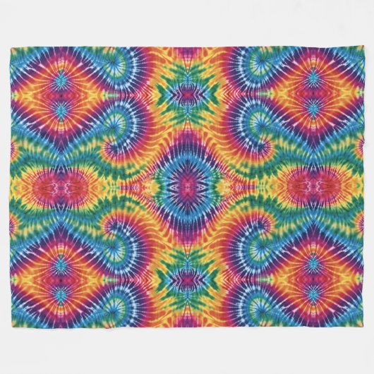 Rainbow Ripple Krawatte Dye Fleece Blanket (Vorderseite (Horizontal))