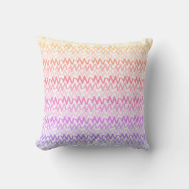 Rainbow Ripple Pattern Pastel Modern Kissen