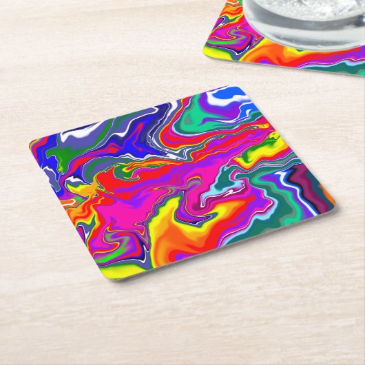 Rainbow River Rechteckiger Pappuntersetzer (angewinkelt)