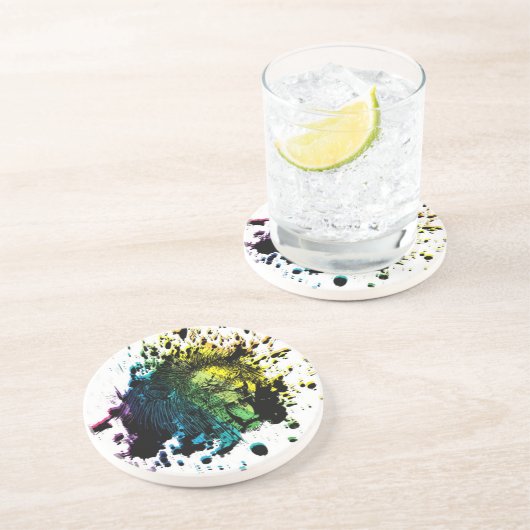 Rainbow Roaring Lion Untersetzer (Seite)