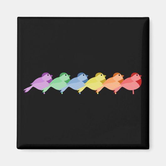 Rainbow Robins Magnet (Vorne)