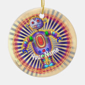Rainbow Robot-Ornament Keramik Ornament (Vorne)