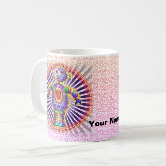 Rainbow Robot Tasse (Vorderseite Links)