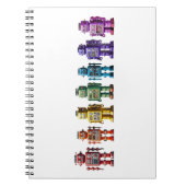 Rainbow Roboter Notizblock (Vorderseite)