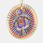 Rainbow-Roboter-Schmuck Keramik Ornament (Links)