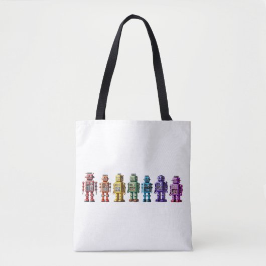 Rainbow Roboter Tasche (Vorderseite)