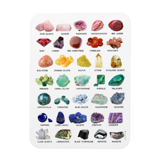 Rainbow Rock Crystal Collection Gemstone Magnet (Vertikal)
