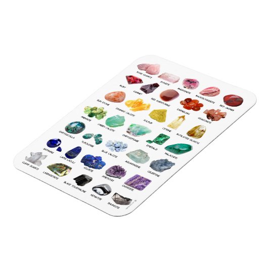 Rainbow Rock Crystal Collection Gemstone Magnet (Linke Seite)
