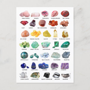 Rainbow Rock Crystal Collection Gemstone Postcard Postkarte