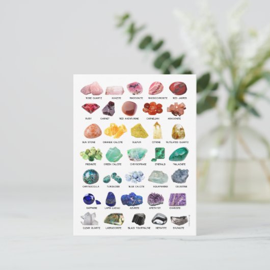 Rainbow Rock Crystal Collection Gemstone Postcard Postkarte (Stehend Vorderseite)