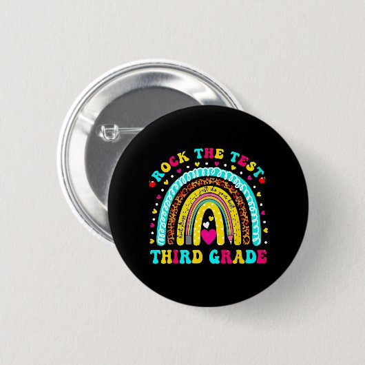 Rainbow Rock Der dritte Testtag Button (Vorne & Hinten)