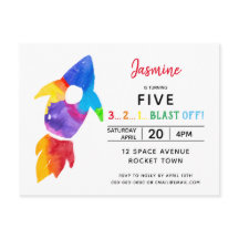 Rainbow Rocket Ship Weltraum Geburtstagsparty