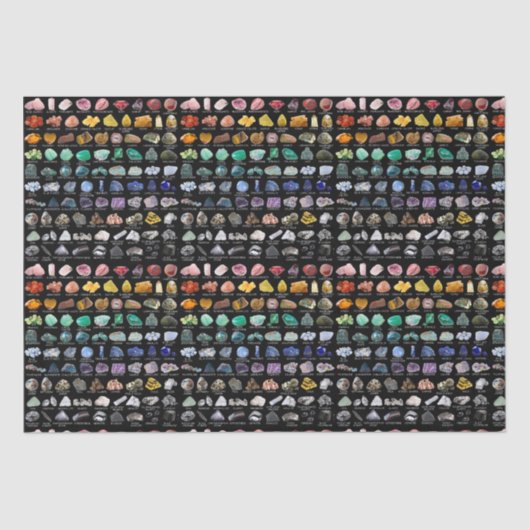 Rainbow Rocks Crystal Collection Chart Seidenpapier (Vorderseite)