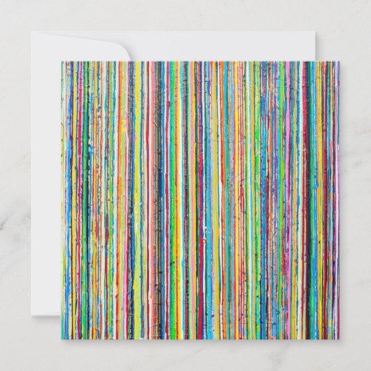 Rainbow Roll Flachkarte Einladung (Vorderseite)