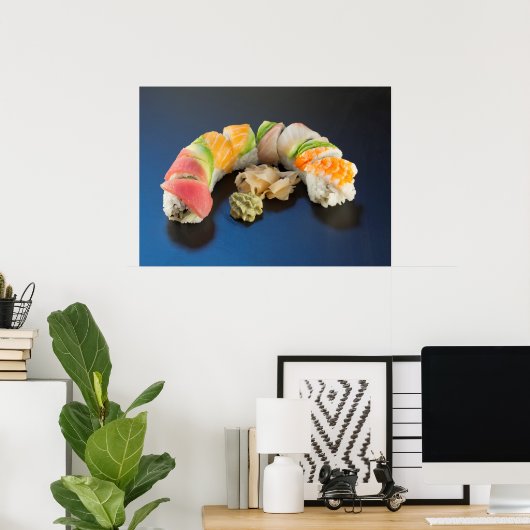 Rainbow Roll Sushi Poster (Heimbüro)