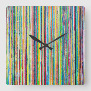 Rainbow Roll Wall Clock Quadratische Wanduhr