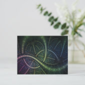 Rainbow Roots Fraktal Postkarte (Stehend Vorderseite)