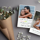 Rainbow Rope Heart LGBT Zähmung des Knotens Save The Date