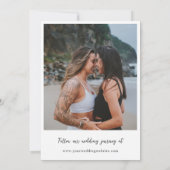 Rainbow Rope Heart LGBT Zähmung des Knotens Save The Date (Rückseite)