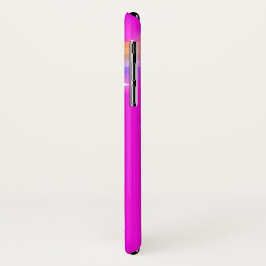 Rainbow Rosa Mädchenname iPhone Case (Hinten/Links)