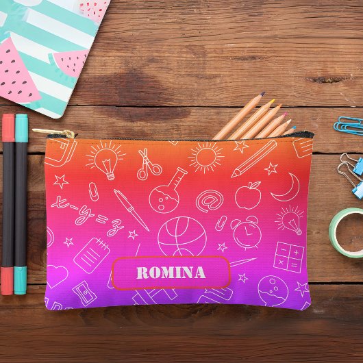 Rainbow Rosa Schulelemente Stift/Tasche Zubehörtasche