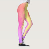 Rainbow-Rosa- und Gelbe Multiprint-Leggings Leggings (Rechts)