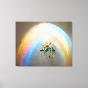 Rainbow-Rose aus Heaven By Lindsey Rose Putnam Leinwanddruck