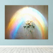 Rainbow-Rose aus Heaven By Lindsey Rose Putnam Leinwanddruck (Insitu (Holzboden))