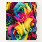 Rainbow Rose Bouquet Notizblock (Rückseite)