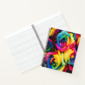 Rainbow Rose Bouquet Notizblock (Innenseite)