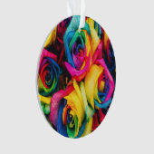 Rainbow Rose Bouquet Ornament (Vorderseite)