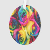 Rainbow Rose Bouquet Ornament (Vorderseite)